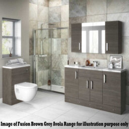 Hudson Reed Fusion 1000mm Compact Basin And Wc Combination Vanity Unit - Anthracite Gloss - thumbnail 3
