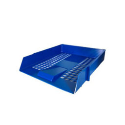 Deflecto Yearntree Deflecto A4 Essential Letter Tray In Blue, A4 Paper Tray Organiser, Letter Organiser Storage, Desk Trays - thumbnail 2