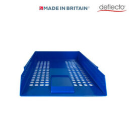 Deflecto Yearntree Deflecto A4 Essential Letter Tray In Blue, A4 Paper Tray Organiser, Letter Organiser Storage, Desk Trays - thumbnail 6