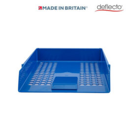 Deflecto Yearntree Deflecto A4 Essential Letter Tray In Blue, A4 Paper Tray Organiser, Letter Organiser Storage, Desk Trays - thumbnail 5