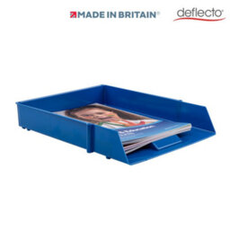 Deflecto Yearntree Deflecto A4 Essential Letter Tray In Blue, A4 Paper Tray Organiser, Letter Organiser Storage, Desk Trays - thumbnail 7