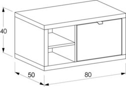 Affine Bathroom Wall Hung Vanity Unit Sink Cabinet Wash Basin Sink Storage Drawer 800mm - thumbnail 8