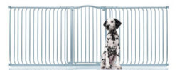 Bettacare Extra Tall Curved Top Dog Gate, 271Cm - 280Cm, Matt Grey, Extra Tall 100Cm In Height, Pressure Fit Pet Gate - thumbnail 1