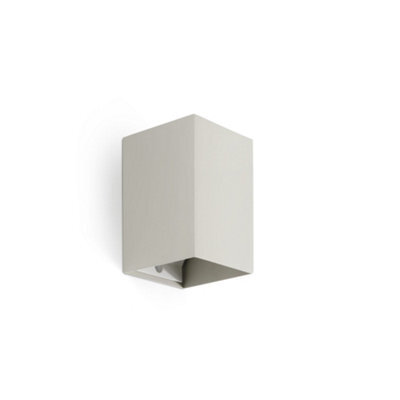 Luminosa Lighting Luminosa Lune Square Flush Wall Lamp Grey 1X Gu10
