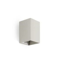 Luminosa Lighting Luminosa Lune Square Flush Wall Lamp Grey 1X Gu10