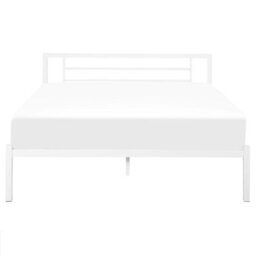 Beliani Bed Metal Cusset 160 X 200 Cm (Eu King Size) White - thumbnail 4