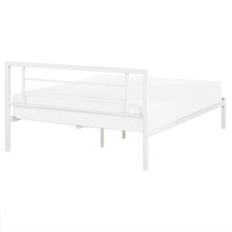 Beliani Bed Metal Cusset 160 X 200 Cm (Eu King Size) White - thumbnail 6