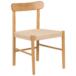 Beliani Set Of 2 Dining Chairs Eagan Wood Light Brown/ Beige - thumbnail 4
