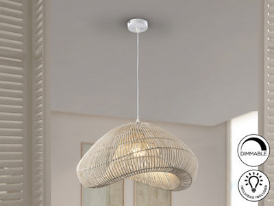 Luminosa Lighting Luminosa Sabah Wire Frame Pendant Ceiling Light White Xe27 870Lm - Uk Stock - image 1