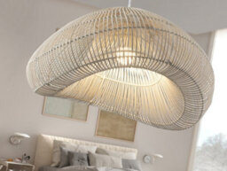 Luminosa Lighting Luminosa Sabah Wire Frame Pendant Ceiling Light White Xe27 870Lm - Uk Stock - thumbnail 3
