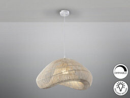 Luminosa Lighting Luminosa Sabah Wire Frame Pendant Ceiling Light White Xe27 870Lm - Uk Stock - thumbnail 4