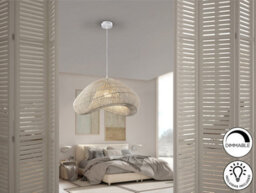 Luminosa Lighting Luminosa Sabah Wire Frame Pendant Ceiling Light White Xe27 870Lm - Uk Stock - thumbnail 2
