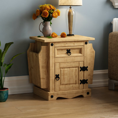 Lassic Vida Designs Corona Magazine Table 1 Drawer 1 Door Solid Pine Coffee Side End Table - image 1
