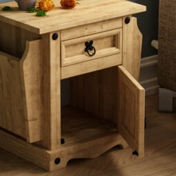 Lassic Vida Designs Corona Magazine Table 1 Drawer 1 Door Solid Pine Coffee Side End Table - thumbnail 5