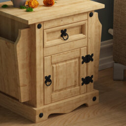 Lassic Vida Designs Corona Magazine Table 1 Drawer 1 Door Solid Pine Coffee Side End Table - thumbnail 4