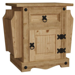 Lassic Vida Designs Corona Magazine Table 1 Drawer 1 Door Solid Pine Coffee Side End Table - thumbnail 7