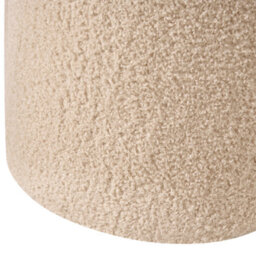 Wyld And Coco Havenly Home Clover-Shaped Beige Boucle Pouffe - Footstool, Small Table, Extra Seat (W41 X D35 X H44Cm) - thumbnail 7