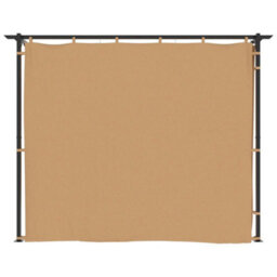 Berkfield Durable Gazebo With Curtains 3X3 M Taupe Steel - thumbnail 3