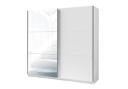 Arte White Matt Mirrored Wardrobe H207Cm - Family-Friendly Storage With Timeless Appeal - thumbnail 1