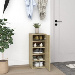 Berkfield Shoe Cabinets 2 Pcs Sonoma Oak 32X35X70 Cm Engineered Wood - thumbnail 7