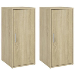 Berkfield Shoe Cabinets 2 Pcs Sonoma Oak 32X35X70 Cm Engineered Wood - thumbnail 3