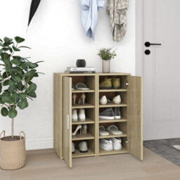 Berkfield Shoe Cabinets 2 Pcs Sonoma Oak 32X35X70 Cm Engineered Wood