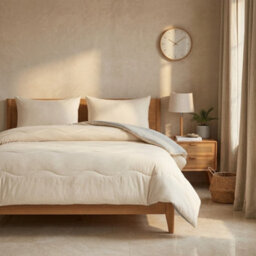 10.5 Tog Coverless Reversible Duvet Set Natural Soft Microfibre Quilt With Quilted Pillowcase Covers - thumbnail 4
