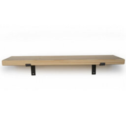 Toolty Rustic Handmade Wall Shelf, Wall Mounted, 150Cm X 17.5Cm Down Design, Primed, Handcrafted Vintage Style - thumbnail 3