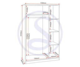 Seconique Dakota 3 Door Wardrobe - White - thumbnail 4
