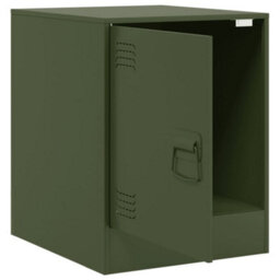 Berkfield Bedside Cabinets 2 Pcs Olive Green 34.5X39X44 Cm Steel - thumbnail 6