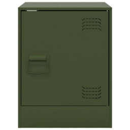 Berkfield Bedside Cabinets 2 Pcs Olive Green 34.5X39X44 Cm Steel - thumbnail 5