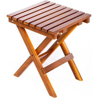 Garden Gear Acacia Folding Side Table Outdoor Garden Patio Wooden Table - image 1