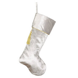 Dibor Silver Kensington Velvet Xmas Gift Decoration Christmas Stocking For Kids - thumbnail 2