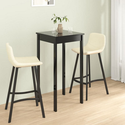 Walplus Bar Table Mdf Black 55X55X107 Cm - image 1