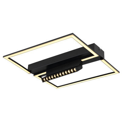 Luminosa Lighting Luminosa Maxwell Integrated Led Semi Flush Ceiling Light Matt Black Led 3000K - image 1