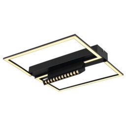 Luminosa Lighting Luminosa Maxwell Integrated Led Semi Flush Ceiling Light Matt Black Led 3000K - thumbnail 1
