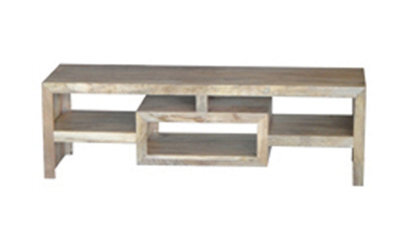 Buttercup Farm Yoga Large Plazma Unit - Mango Wood - L40 X W145 X H45 Cm - Light Finish