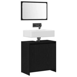 Walplus Bathroom Cabinet Black Oak 60 X 33 X 61 Cm Engineered Wood - thumbnail 3