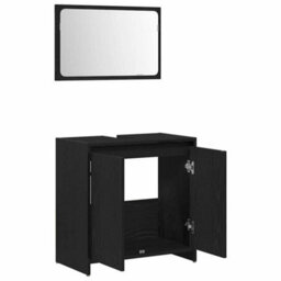 Walplus Bathroom Cabinet Black Oak 60 X 33 X 61 Cm Engineered Wood - thumbnail 5