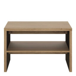 Wyld Haus Athens Natural Oak Wood-Effect Square Coffee Table With Shelf - thumbnail 4