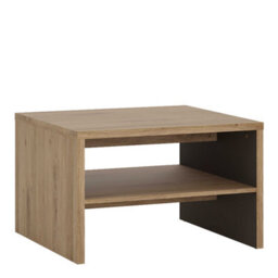 Wyld Haus Athens Natural Oak Wood-Effect Square Coffee Table With Shelf - thumbnail 3