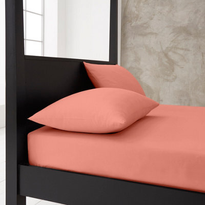 Gc Gaveno Cavailia Premium Super Soft Percale Fitted Sheet Single Blush Pink