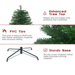 Uetian 5Ft Green Xmas Tree Artificial Small Spruce With 600 Pvc Branch Tips And Sturdy Metal Stand No Decoration Added - thumbnail 2