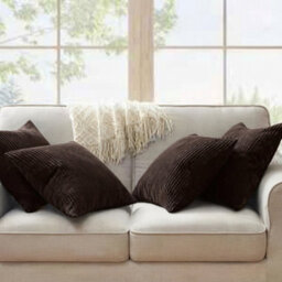 "Set Of 4 Coffee Pattern Cushion Covers 18 X 18"" Sofa Pillow Covers" - thumbnail 1