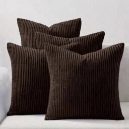 "Set Of 4 Coffee Pattern Cushion Covers 18 X 18"" Sofa Pillow Covers" - thumbnail 2