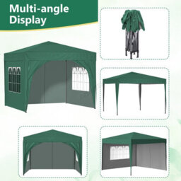 Birchtree Waterproof 3M X 3M Heavy Duty Pop Up Gazebo Marquee Garden Awning Party Tent Canopy 600D Polyester Steel Frame Green - thumbnail 7