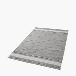 Pacific Lifestyle Outdoor Indoor Grey And White Plaited Stripe Pattern Rug - thumbnail 3