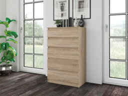 M5 Malwa Chest Of Drawers Sonoma Oak - thumbnail 4
