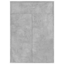 Berkfield Shoe Cabinet Concrete Grey 60X35X84 Cm Engineered Wood - thumbnail 6