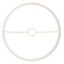 Loops Elegant Vintage White & Almond Fabric Tapered Lamp Shades - 2 Pack Of 40Cm - thumbnail 4